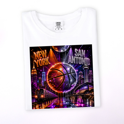 Disco New York vs San Antonio Basketball PNG Design