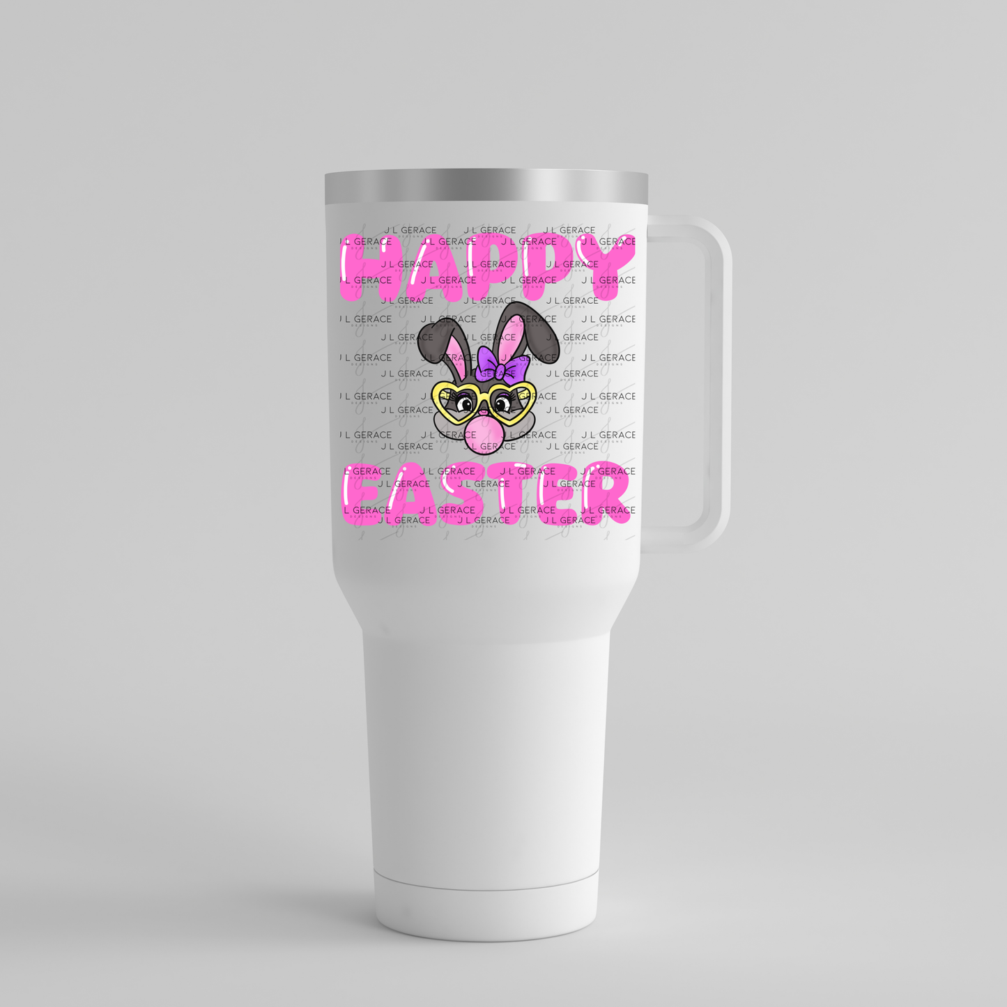 Happy Easter Bunny Glasses Bubblegum Clipart Sublimation PNG