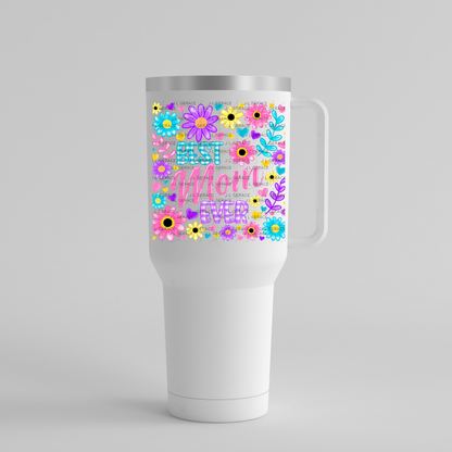 Best Mom Ever Colorful Floral PNG Design
