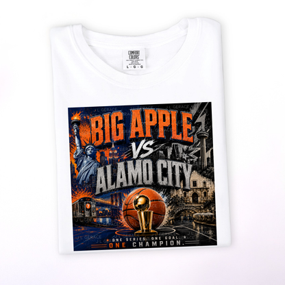 Big Apple vs Alamo City Basketball Championship PNG Design