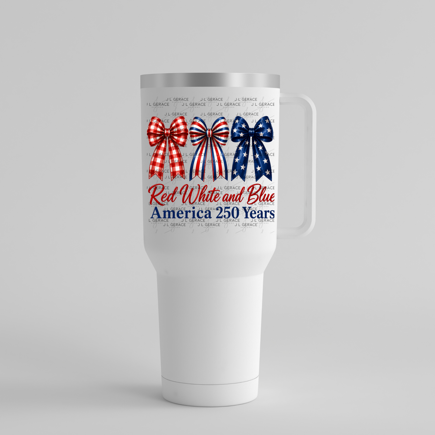 Red White and Blue America 250 Years PNG Design
