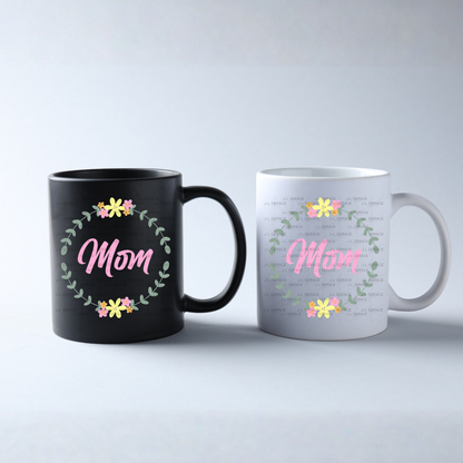 Mom Floral Wreath PNG Design