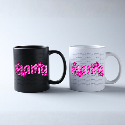 Mama Daisy Floral Pink PNG Design