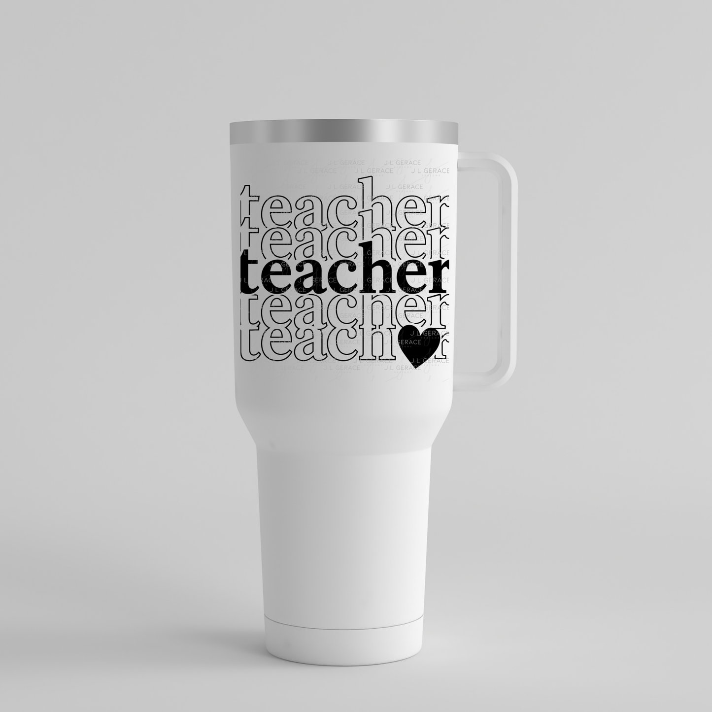 Teacher Teacher Heart PNG Digital Download (2 Colors)