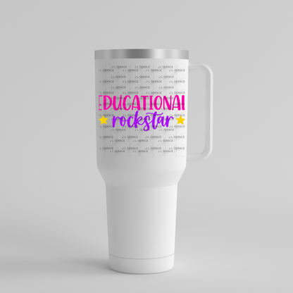 Educational Rockstar Teacher - Pink And Purple PNG Bundle Digital Download