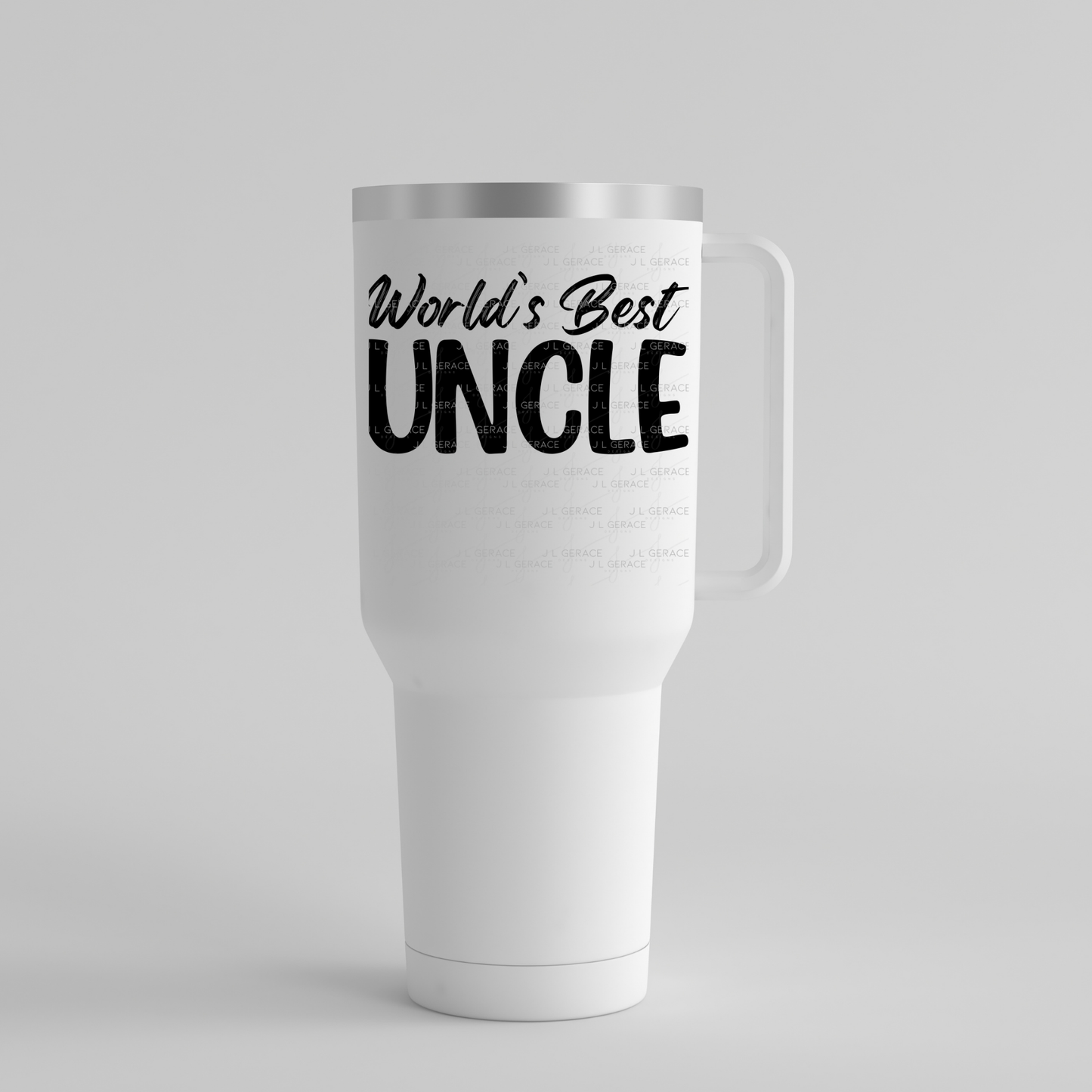 Worlds Best Uncle PNG – Black Glossy Typography Sublimation Design