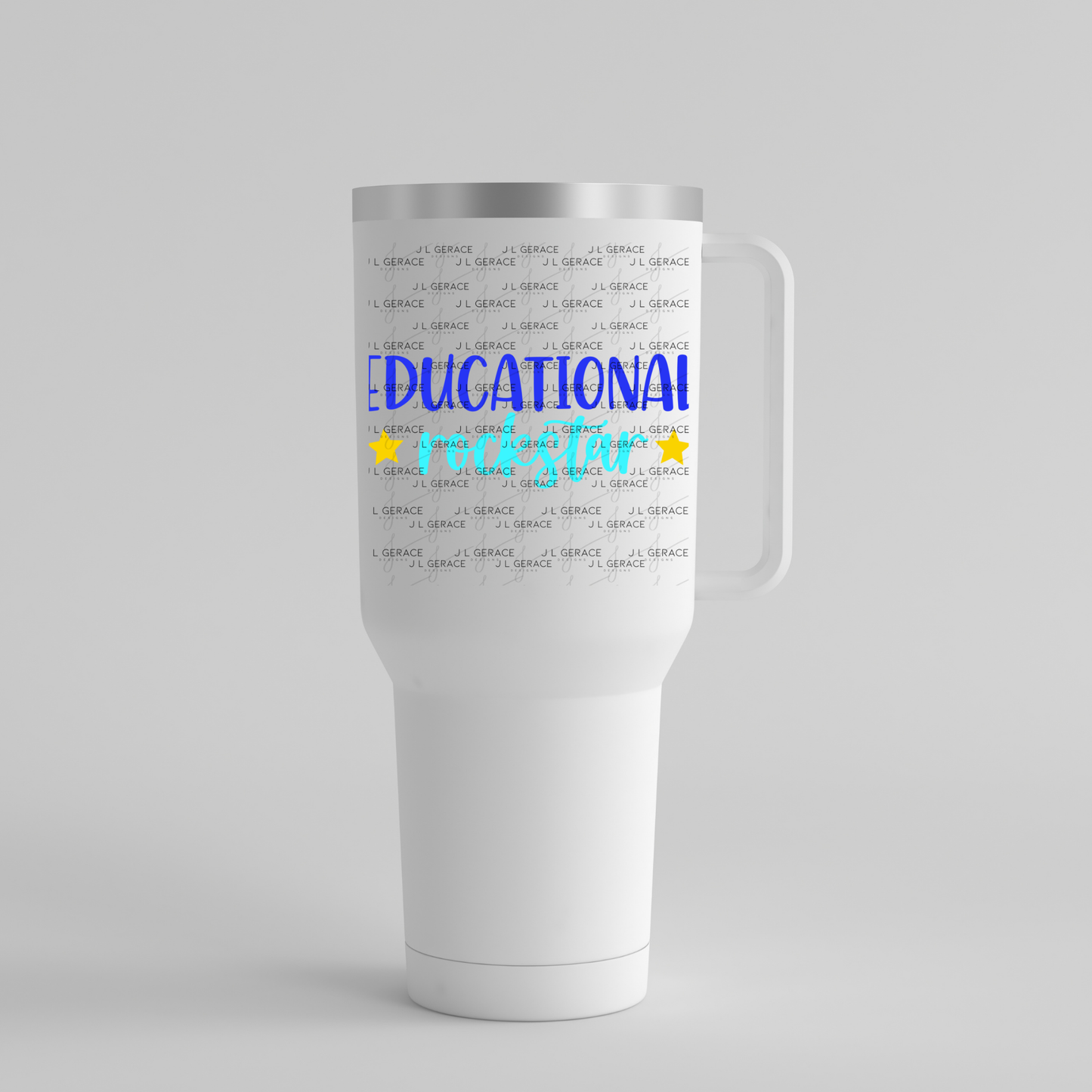 Educational Rockstar Teacher - Blue And Teal PNG Digital Download