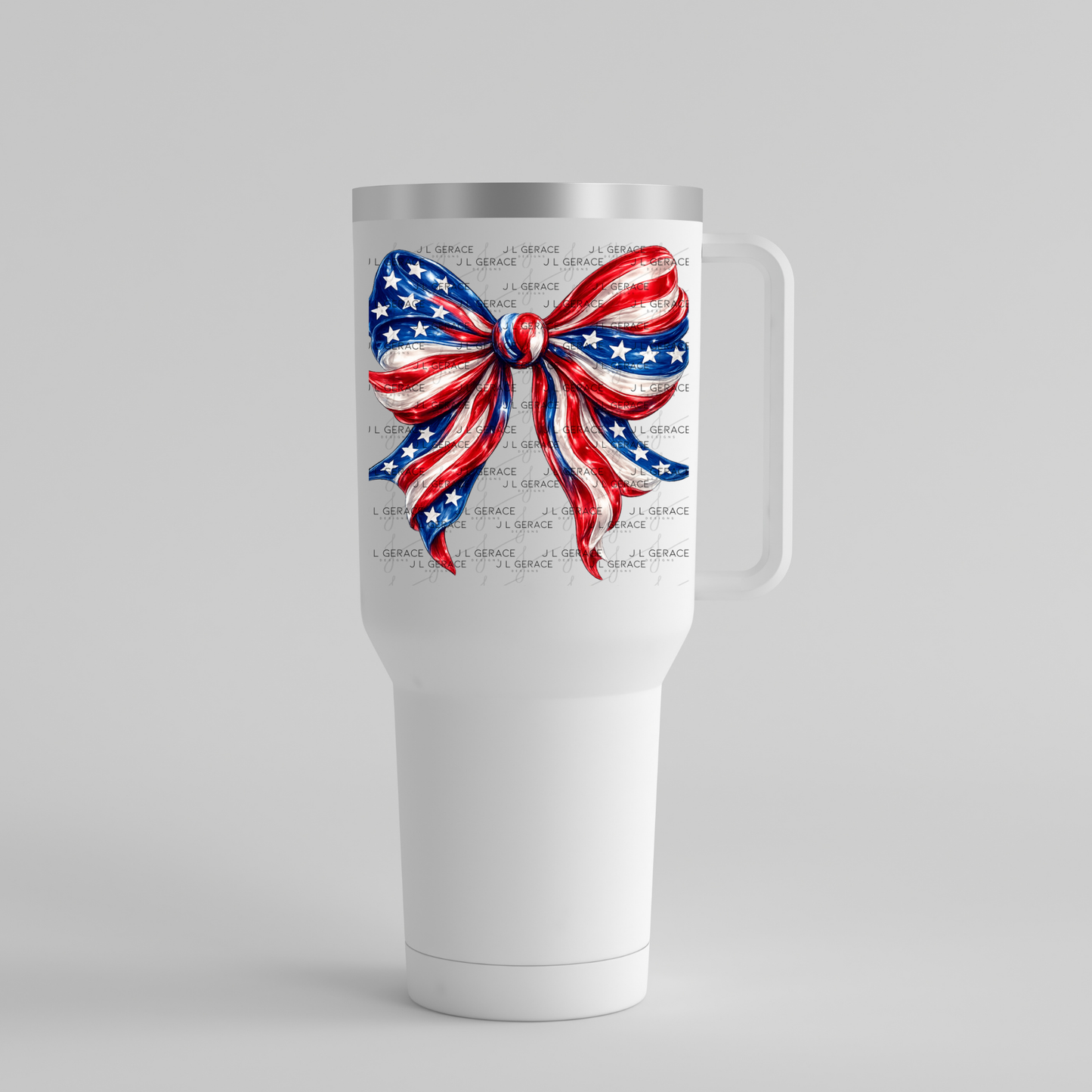 America Flag Bow Patriotic PNG Design