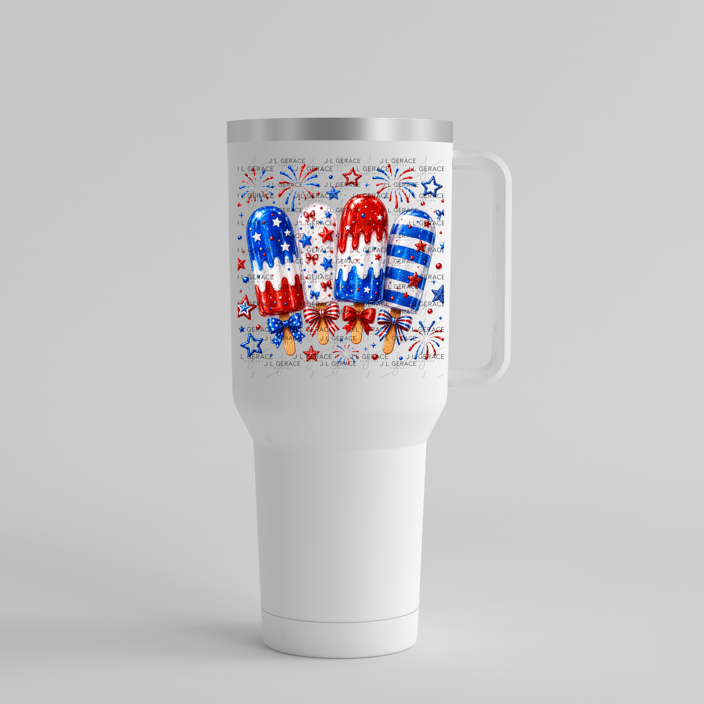 Patriotic Popsicles Fireworks PNG Design