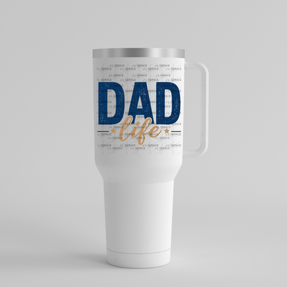Dad Life PNG – Blue Vintage Typography Sublimation Design