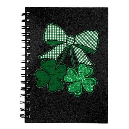 Shamrock Bow PNG Green Glitter Outline St Patricks Day Sublimation Digital Download