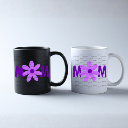 Mom Flower PNG Clipart Sublimation PNG Mothers Day Purple Daisy Design