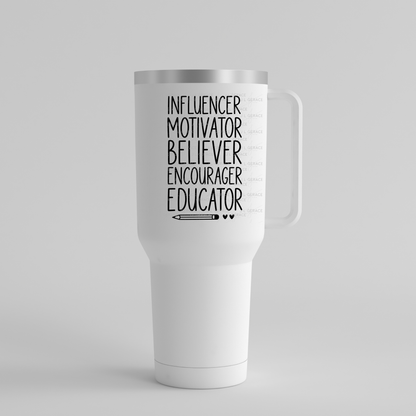 Influencer Motivator Believer Educator Teacher PNG (2 Colors)