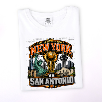 New York vs San Antonio Basketball Trophy PNG Design