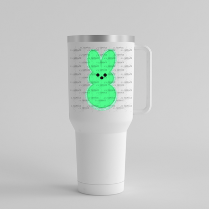Green Glitter Bunny Peep Easter Clipart Sublimation PNG