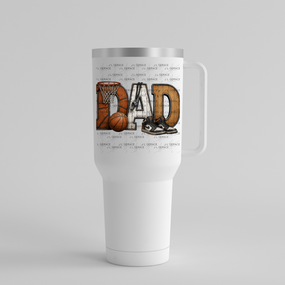 Dad PNG – Basketball Hoop Life Design with Ball Sneakers and Whistle