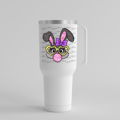 Cute Easter Bunny with Glasses PNG