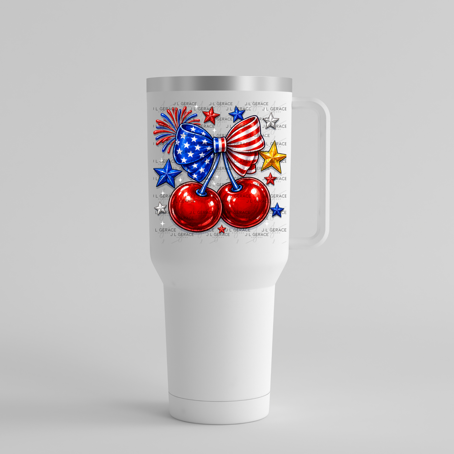 Patriotic Cherry Bow PNG