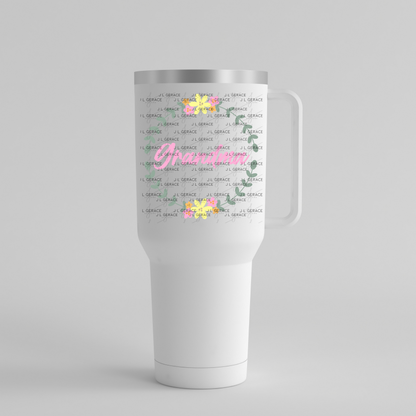 Grandma PNG – Floral Wreath Script Name Sublimation Design