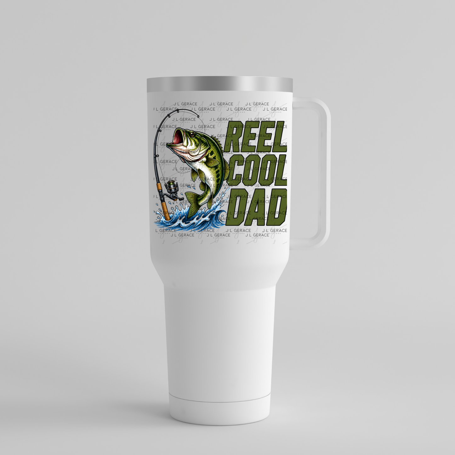 Reel Cool Dad PNG – Bass Fishing Sublimation Design