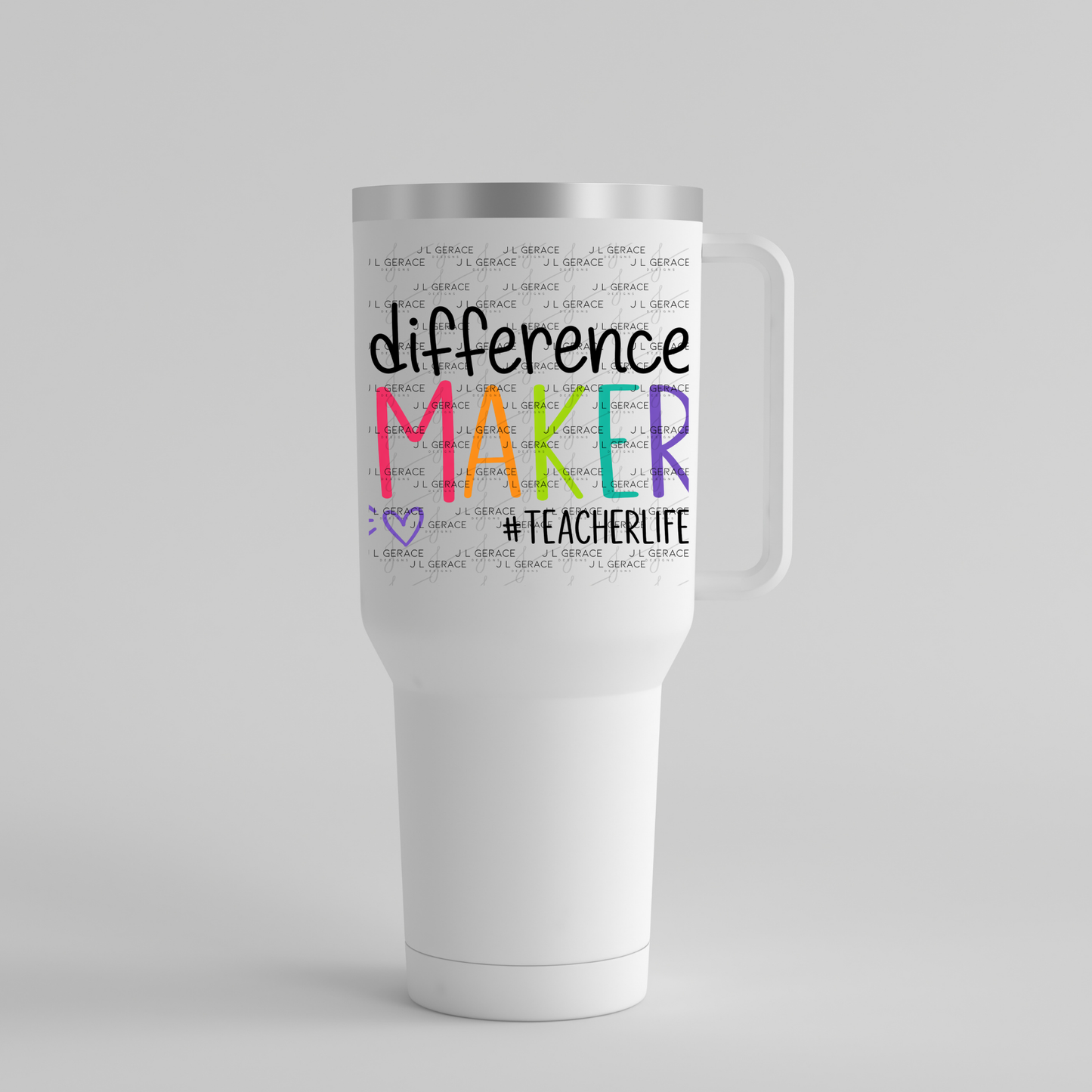 Difference Maker Rainbow Teacherlife PNG Digital Download (2 Colors)