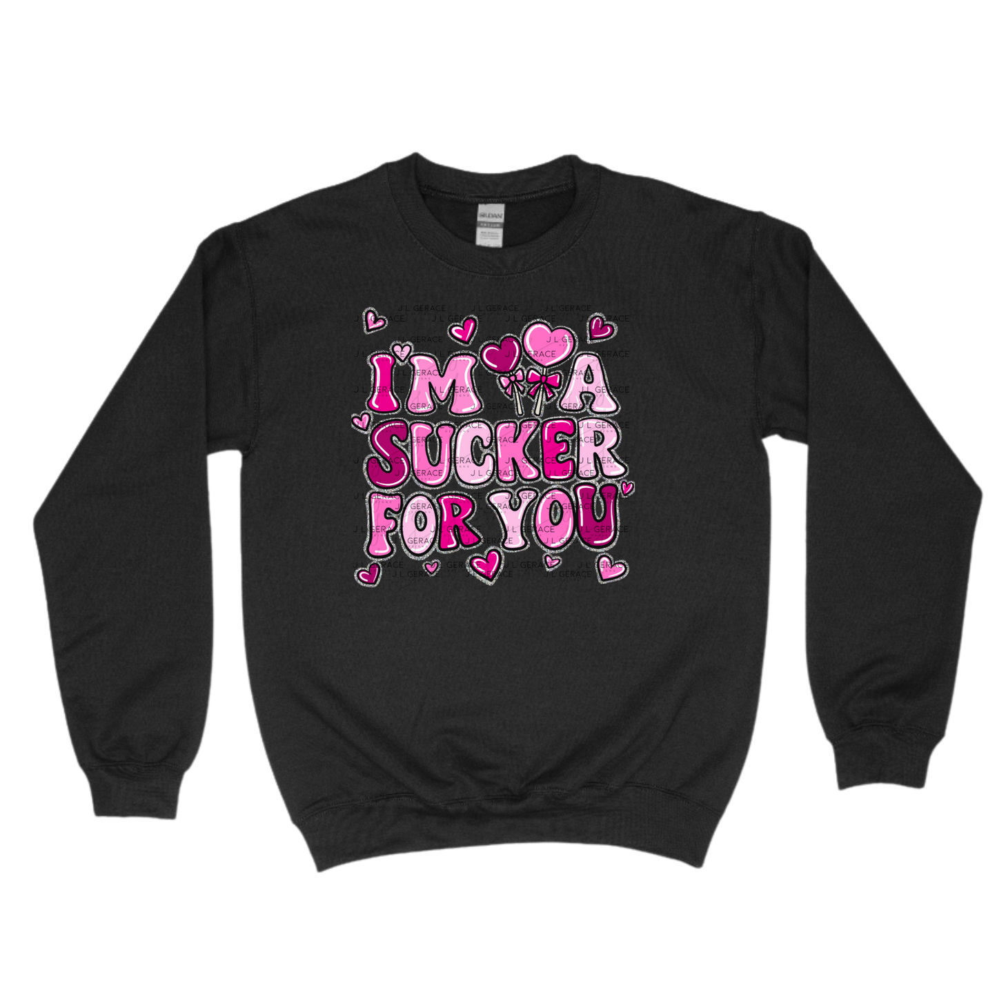 I’m a Sucker for You PNG Glitter Outline