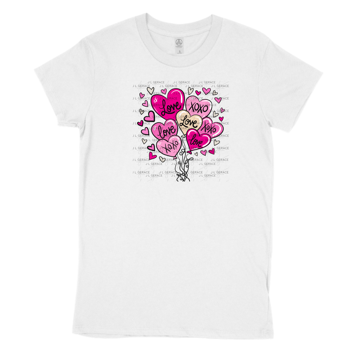 Pink Love & XOXO Heart Balloon Bouquet PNG