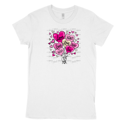 Pink Love & XOXO Heart Balloon Bouquet PNG