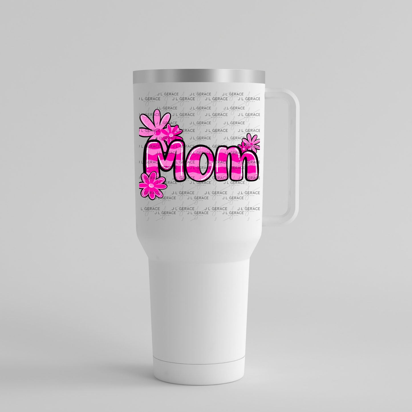 Mom Daisy Floral Pink PNG Design