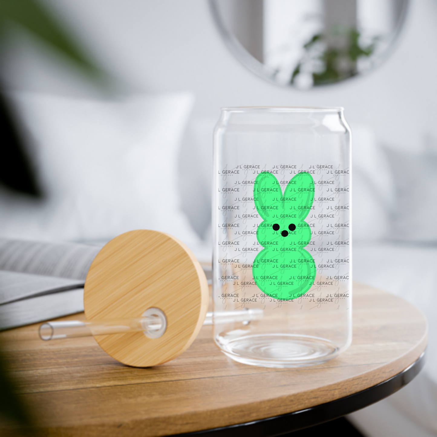 Green Bunny Peep Easter Clipart Sublimation PNG