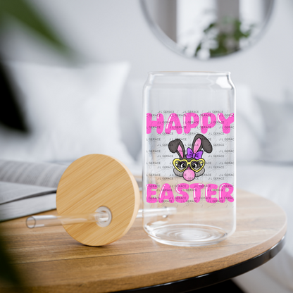Happy Easter Bunny Glasses Bubblegum Clipart Sublimation PNG