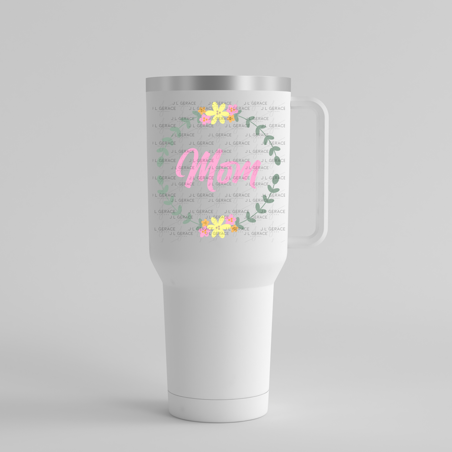 Mom Floral Wreath PNG Design