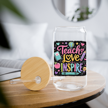 Teach Love Inspire Chalkboard Teacher PNG Digital Download
