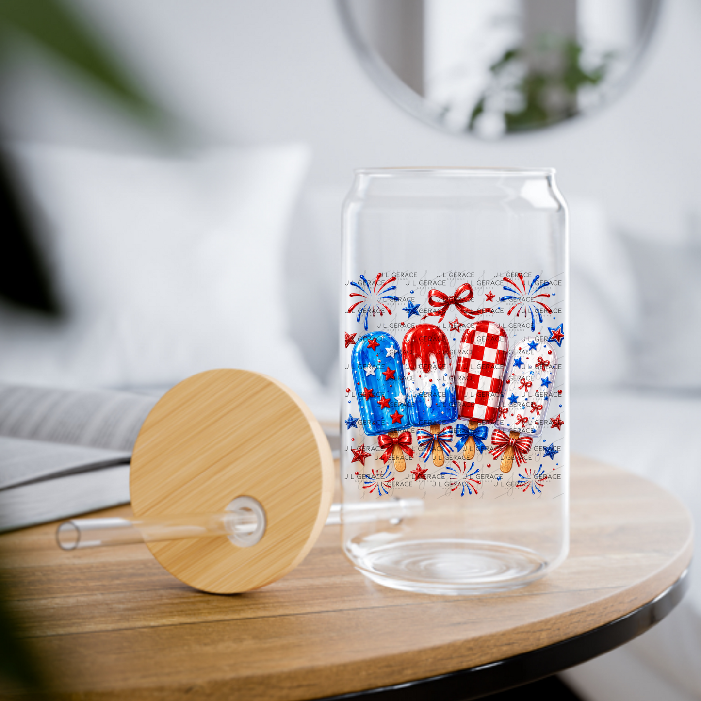Patriotic Popsicles Bows PNG Design