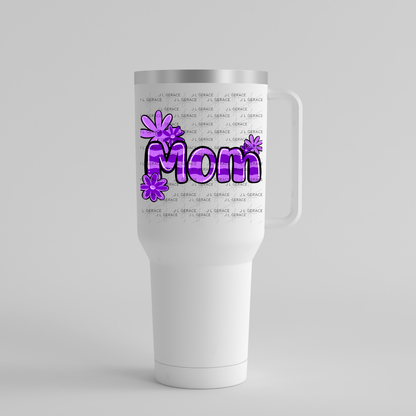 Mom Daisy Floral Purple PNG Design