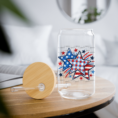 Patriotic Watercolor Stars PNG Design