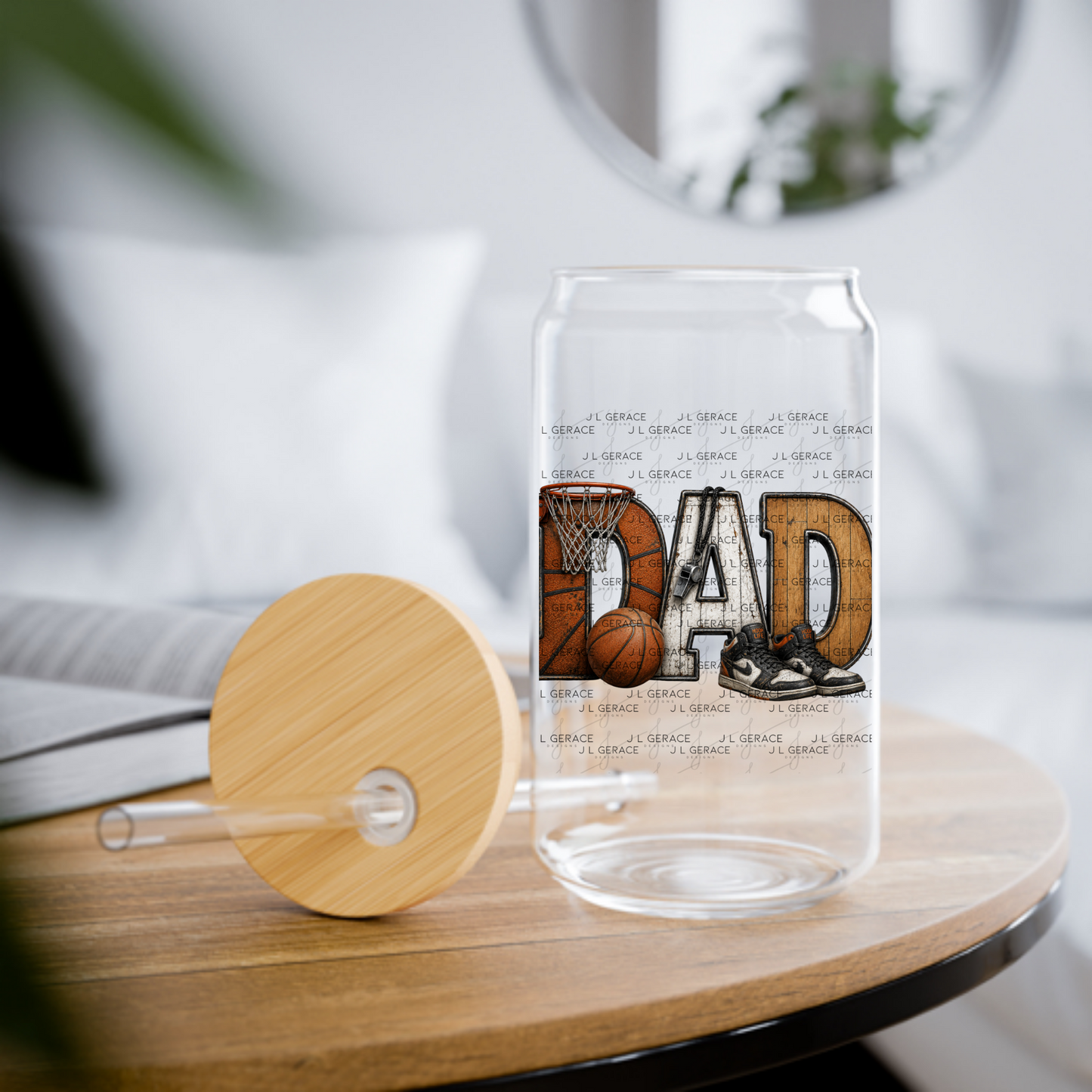 Dad PNG – Basketball Hoop Life Design with Ball Sneakers and Whistle