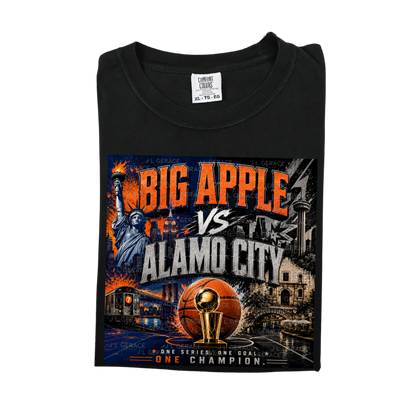 Big Apple vs Alamo City Basketball Championship PNG Design