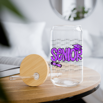 Senior PNG – Purple Pattern Graduation Sublimation Design