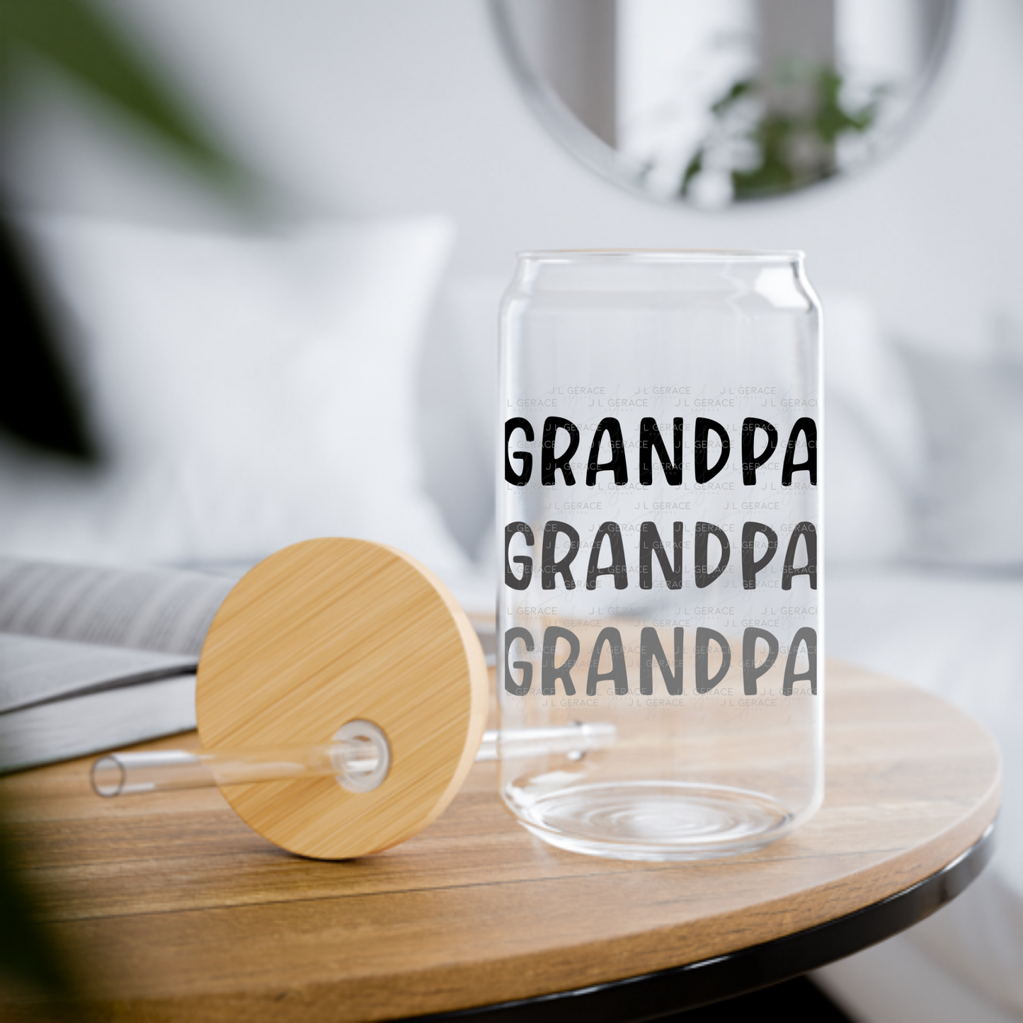Grandpa PNG – Minimalist Repeat Typography Sublimation Design