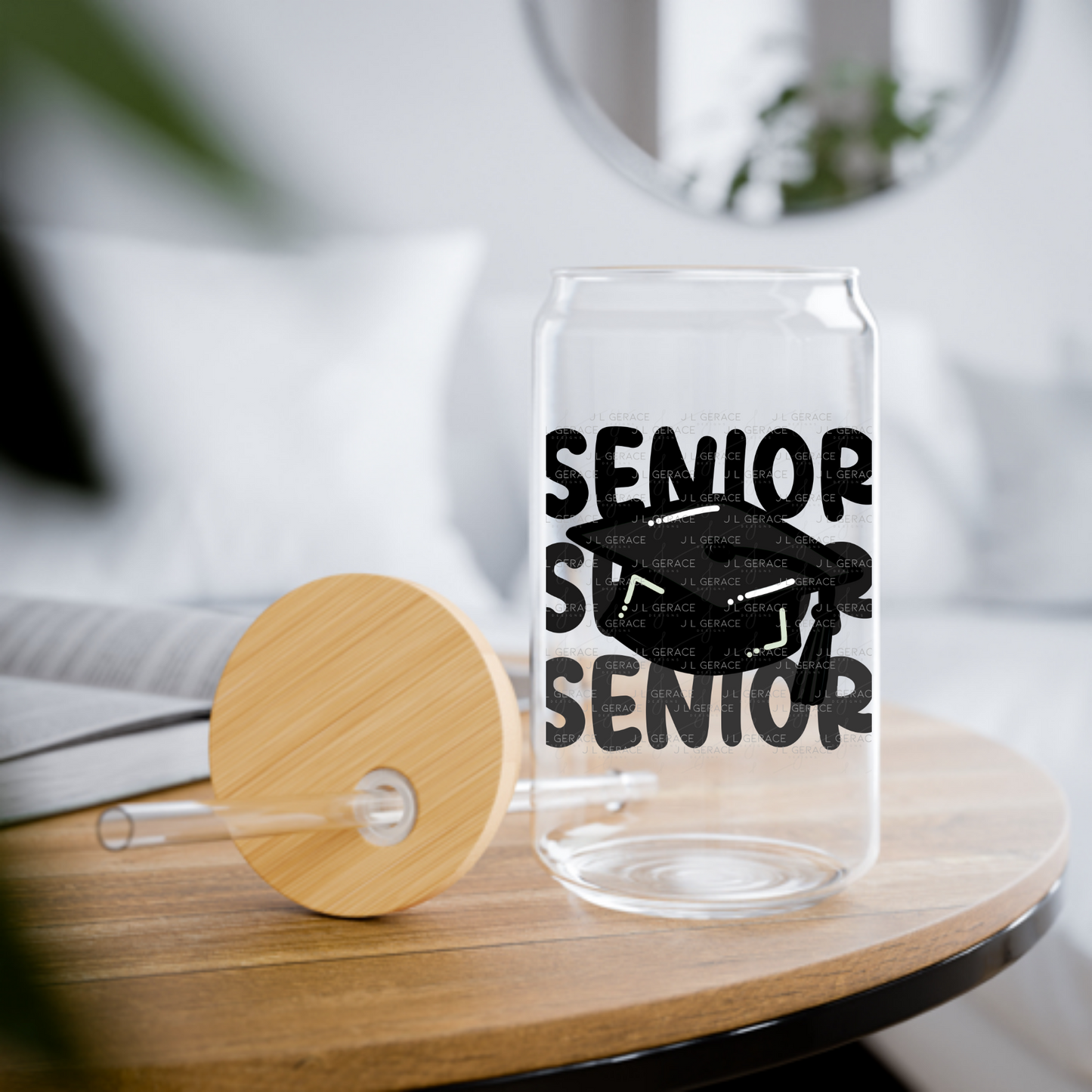 Senior PNG – Black Graduation Cap Lettering Design