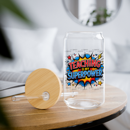 Teaching Is My Superpower - Red Blue Yellow PNG Digital Download