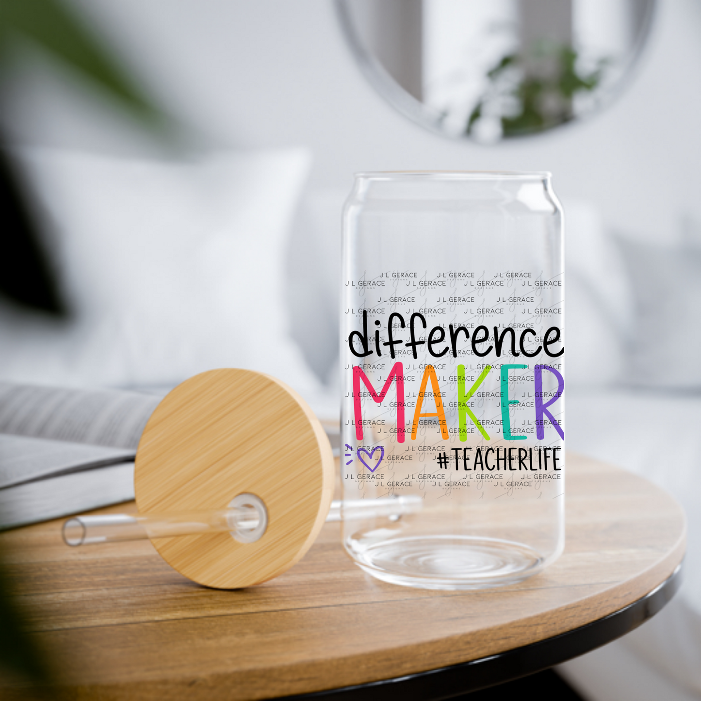 Difference Maker Rainbow Teacherlife PNG Digital Download (2 Colors)