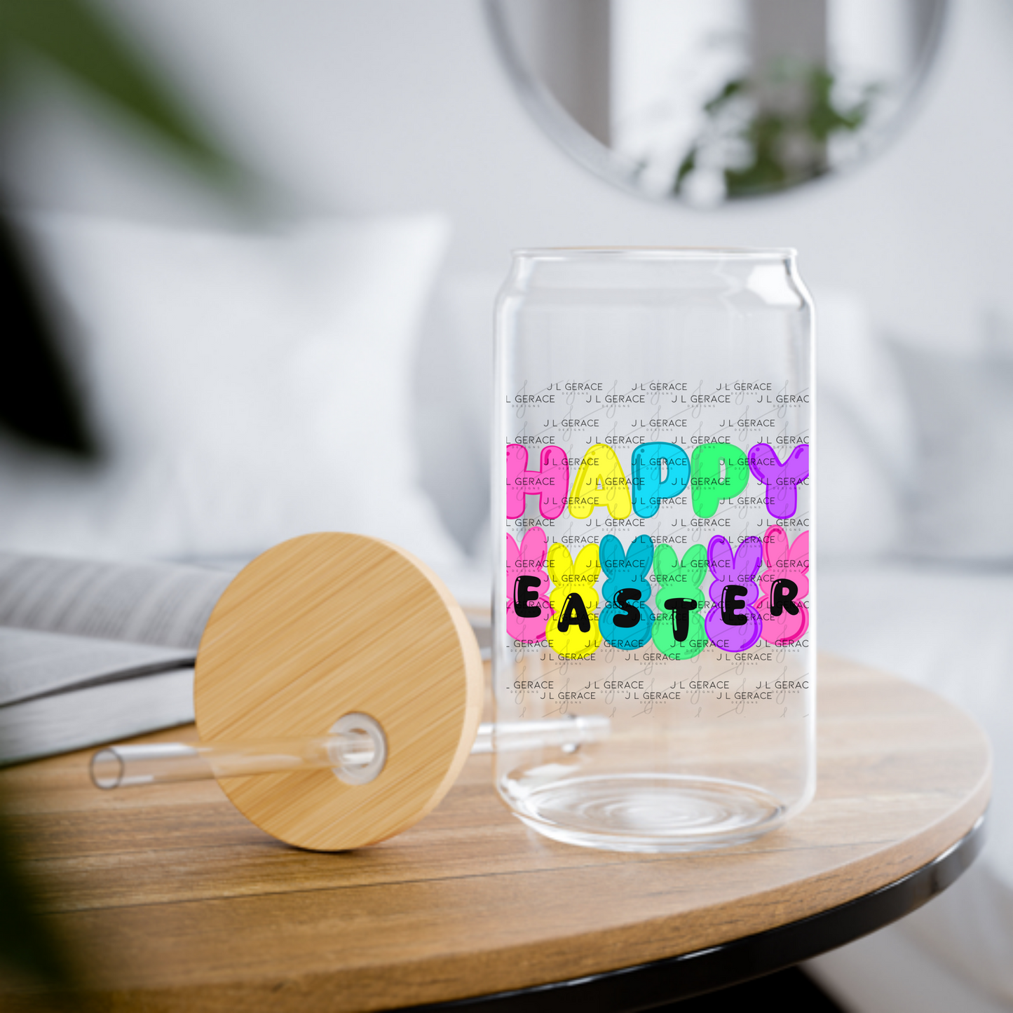 Happy Easter Bunny Clipart Sublimation PNG Peeps Bunny Letter Design