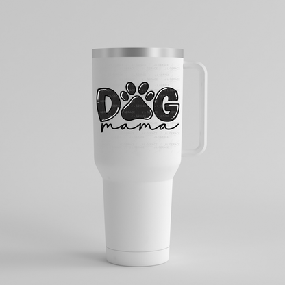 Dog Mama PNG – Black Paw Print Sublimation Design