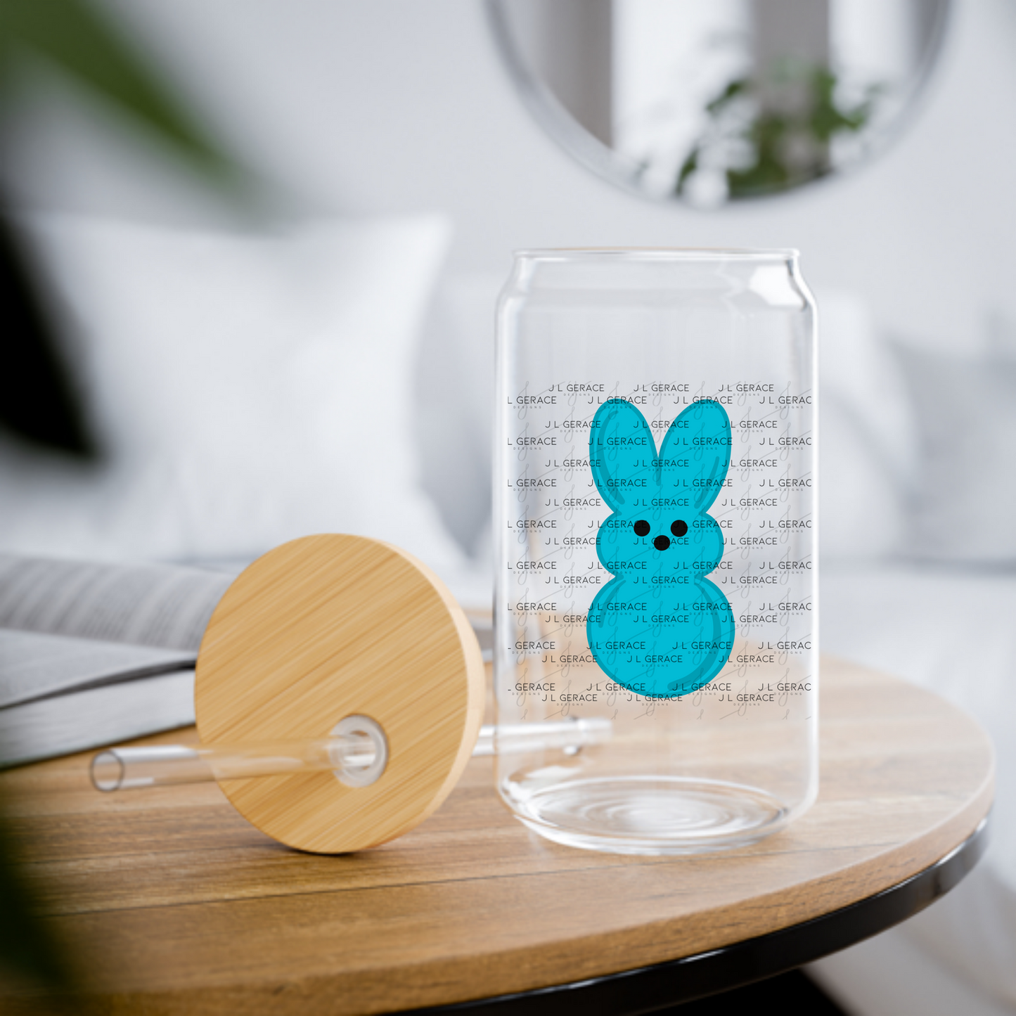 Blue Bunny Peep Easter Clipart Sublimation PNG