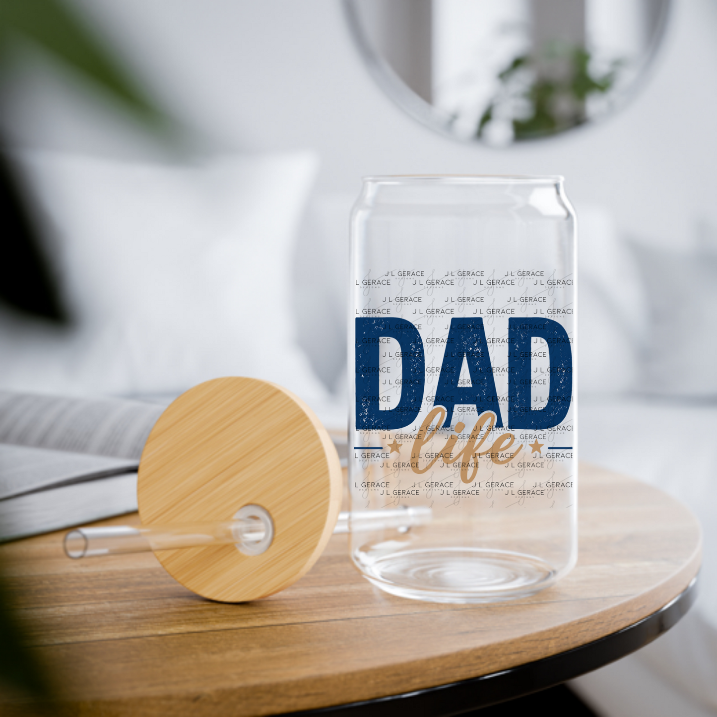 Dad Life PNG – Blue Vintage Typography Sublimation Design