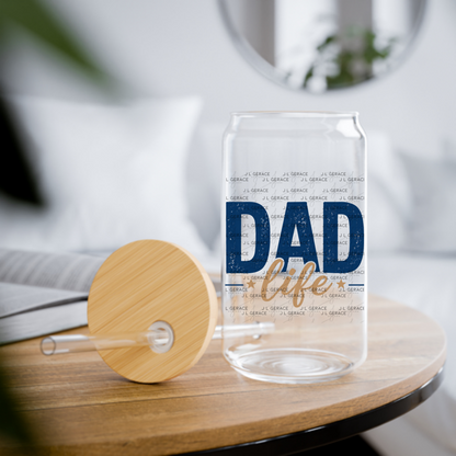 Dad Life PNG – Blue Vintage Typography Sublimation Design