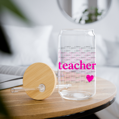 Teacher Teacher Heart Pink PNG Digital Download