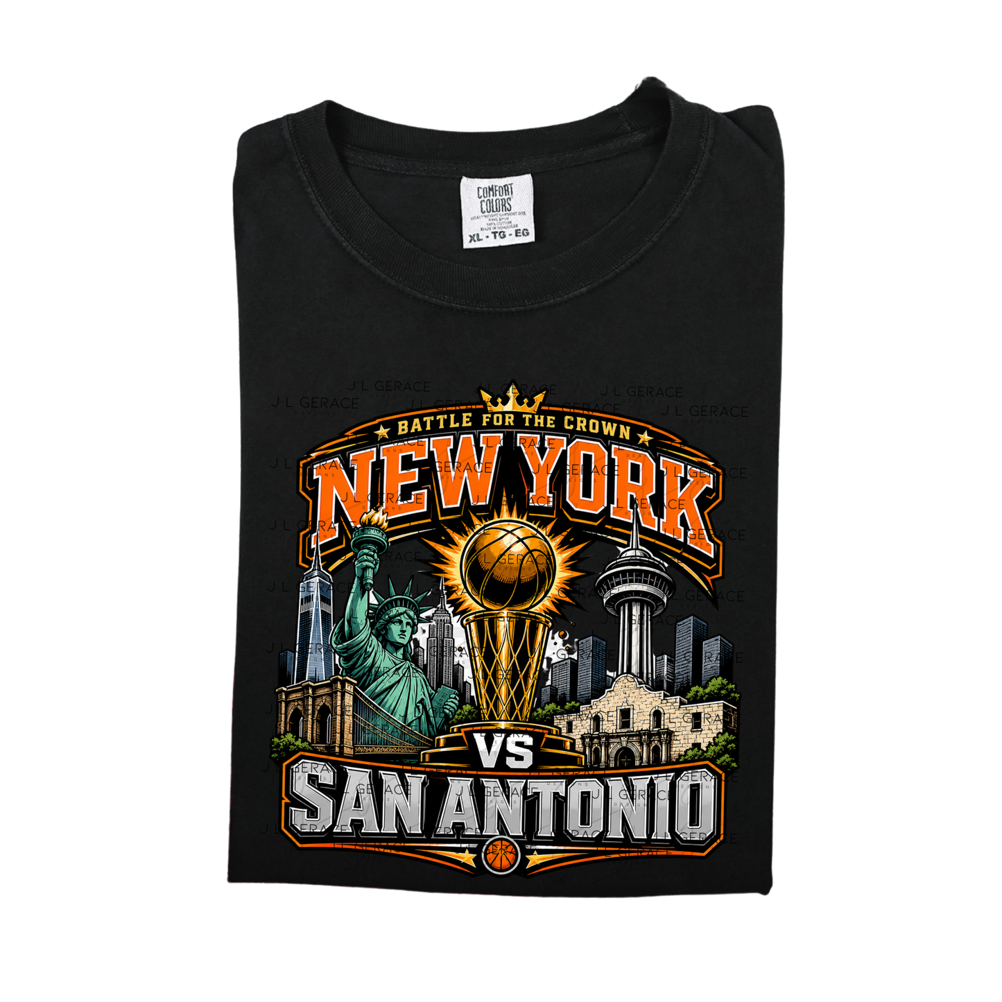 New York vs San Antonio Basketball Trophy PNG Design